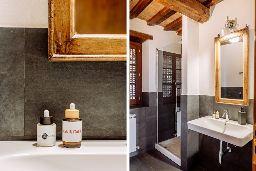 Flavia Slow Fragrances im modernen Bad in Casa Campori