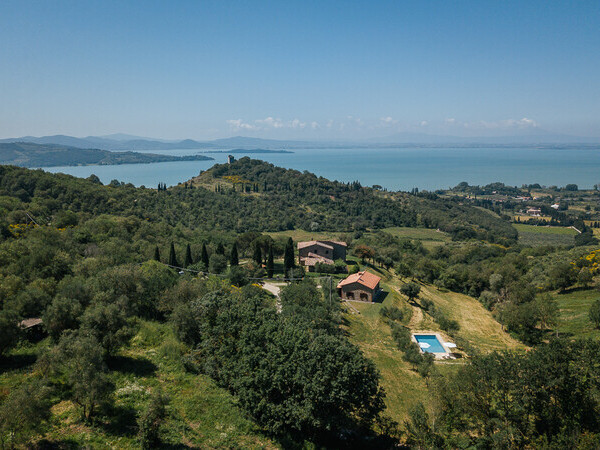 Atemberaubender Blick von den Lago Trasimeno